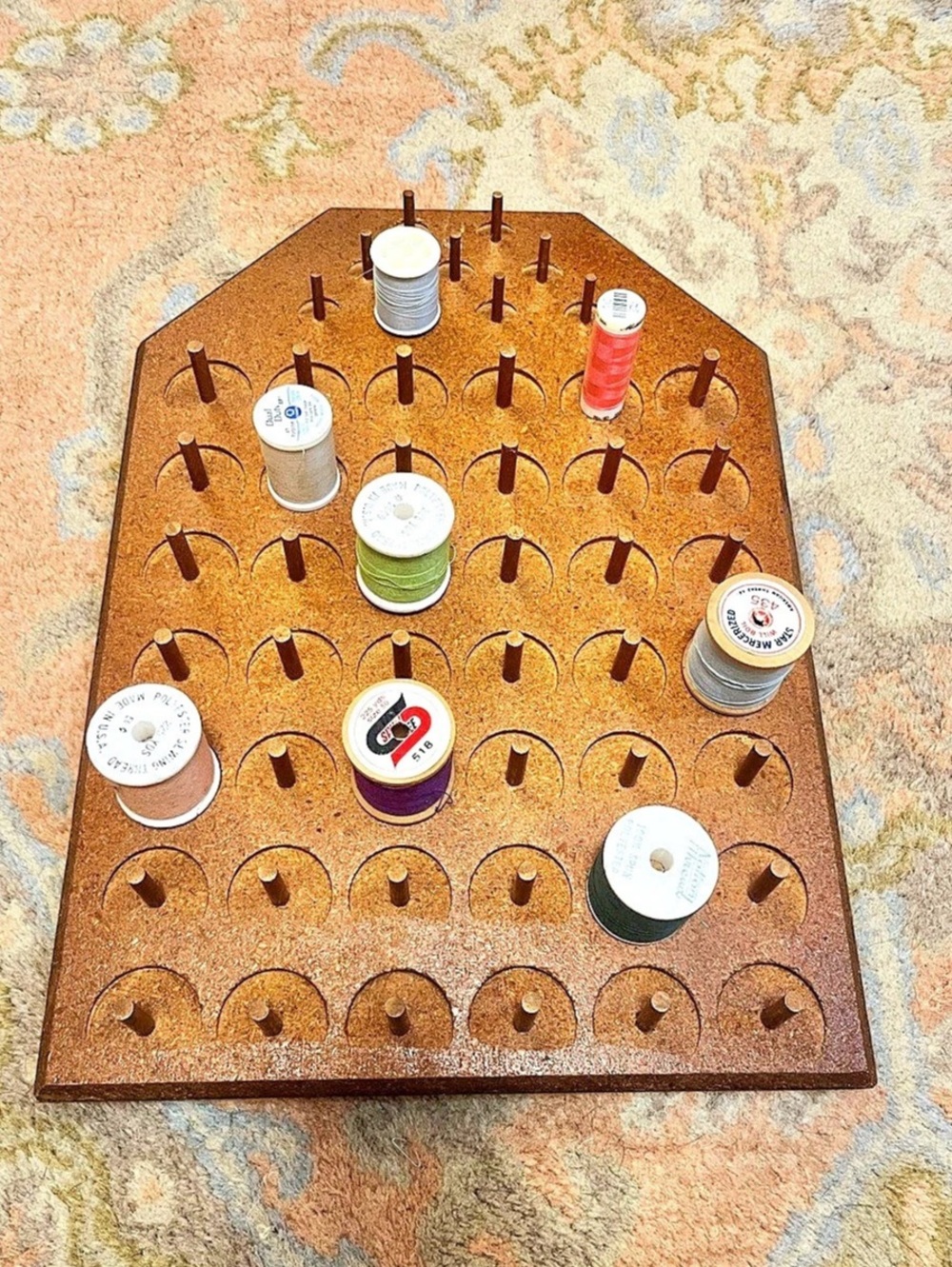 Wooden Thread & Bobbin Spool Organizer 🧵 🪡